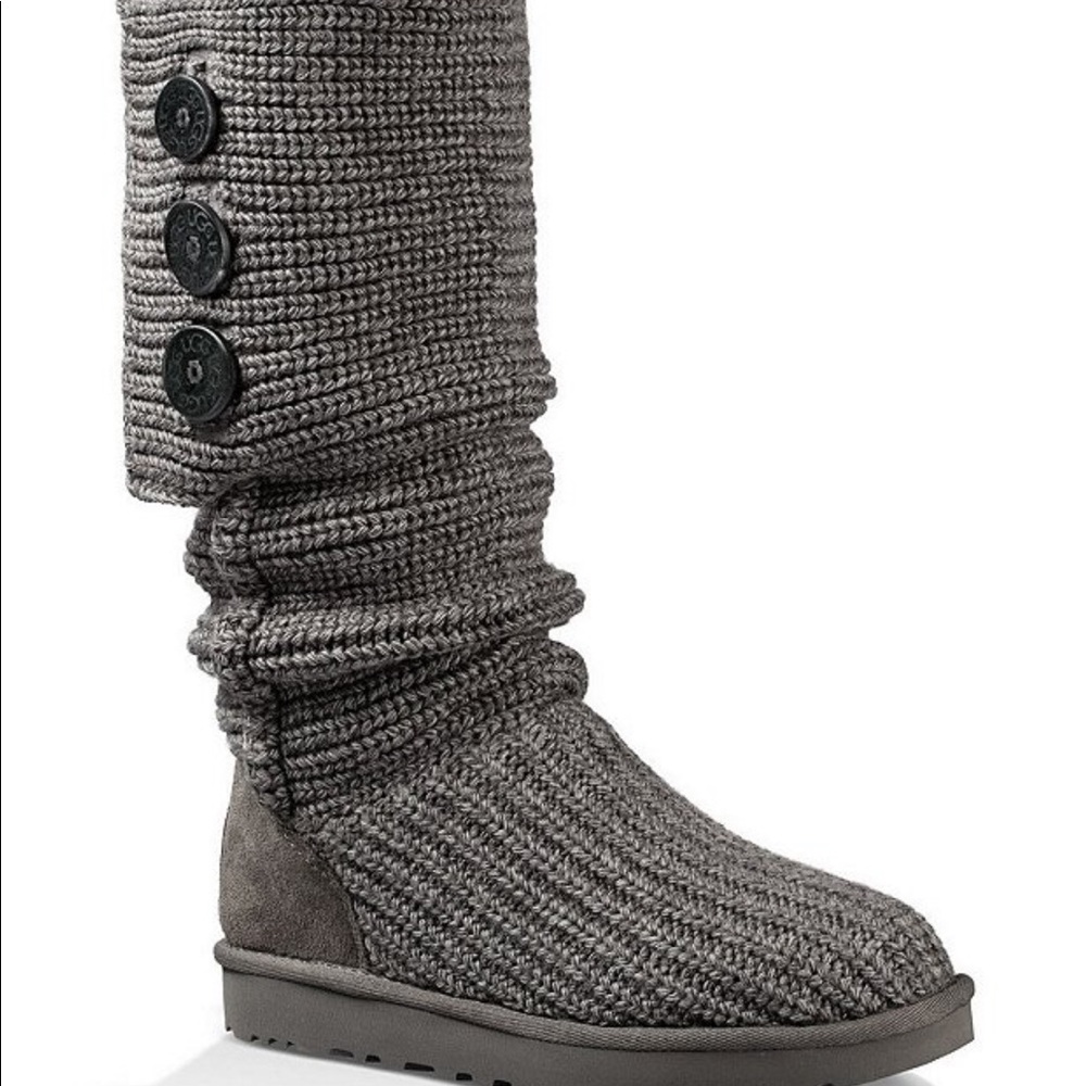 UGG® Classic Cardy Button Detailed Knit Boots